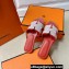Hermes Oran Sandals in fringed H canvas Red (original quality)