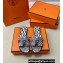 Hermes Oran Sandals in Calfskin Leather Print White/Black (original quality)