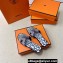 Hermes Oran Sandals in Calfskin Leather Print White/Black (original quality)