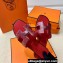 Hermes Oran Sandals in Calfskin Leather Print Red (original quality)
