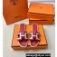 Hermes Oran Sandals in Calfskin Red and canvas (original quality)