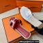 Hermes Oran Sandals in Calfskin Red and canvas (original quality)