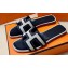 Hermes Oran Sandals in Calfskin Black and canvas (original quality)