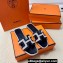 Hermes Oran Sandals in Calfskin Black and canvas (original quality)