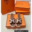 Hermes Oran Sandals in Calfskin Brown and canvas White (original quality)