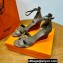 Hermes Legend Wedge sandals in calfskin Gray (original quality)