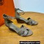 Hermes Legend Wedge sandals in calfskin Gray (original quality)