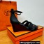 Hermes Legend Wedge sandals in Epsom calfskin Black (original quality)