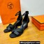 Hermes Legend Wedge sandals in Epsom calfskin Black (original quality)