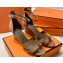 Hermes Legend Wedge sandals in Epsom calfskin Brown (original quality)