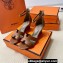 Hermes Legend Wedge sandals in calfskin Brown (original quality)