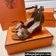 Hermes Legend Wedge sandals in calfskin Brown (original quality)