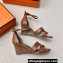 Hermes Legend Wedge sandals in calfskin Brown (original quality)