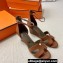 Hermes Legend Wedge sandals in calfskin Brown (original quality)