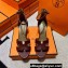 Hermes Legend Wedge sandals in calfskin Burgundy (original quality)