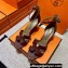 Hermes Legend Wedge sandals in calfskin Burgundy (original quality)