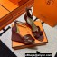 Hermes Legend Wedge sandals in calfskin Burgundy (original quality)