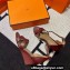Hermes Legend Wedge sandals in calfskin Burgundy (original quality)