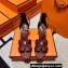 Hermes Legend Wedge sandals in Epsom calfskin Burgundy (original quality)