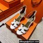 Hermes Legend Wedge sandals in calfskin White (original quality)