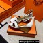 Hermes Legend Wedge sandals in calfskin White (original quality)