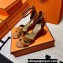 Hermes Legend Wedge sandals in calfskin Khaki (original quality)