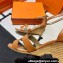 Hermes Legend Wedge sandals in calfskin Khaki (original quality)