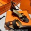 Hermes Legend Wedge sandals in calfskin Black (original quality)