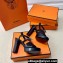 Hermes Elancée Sandals in calfskin Black (original quality)