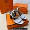 Hermes Elancée Sandals in calfskin White (original quality)