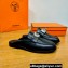 Hermes Iota mules in calfskin Black with iconic oversized Kelly buckle (original quality)