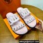 Hermes Extra sandals in suede goatskin rose porcelaine (original quality)