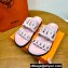 Hermes Extra sandals in suede goatskin rose porcelaine (original quality)