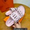 Hermes Extra sandals in suede goatskin rose porcelaine (original quality)