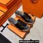 Hermes Eze 30 sandals in calfskin Black (original quality)