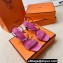 Hermes Glamour 75 sandals in suede goatskin Pink with Kelly buckle (original quality)