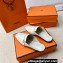 Hermes Groupie mules White in goatskin with palladium-plated Paris buckle (original quality)