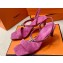 Hermes Glamour 75 sandals in suede goatskin Pink with Kelly buckle (original quality)
