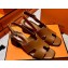 Hermes Elbe 60 sandals in calfskin Brown (original quality)
