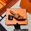 Hermes Elbe 60 sandals in calfskin Brown (original quality)