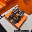 Hermes Eve 60 Sandals in calfskin Brown/White/Black (original quality)