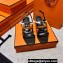 Hermes Eve 60 Sandals in calfskin Brown/White/Black (original quality)