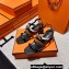 Hermes Eve 60 Sandals in calfskin Brown/White/Black (original quality)