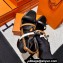 Hermes Eve 60 Sandals in calfskin Brown/White/Black (original quality)