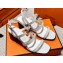 Hermes Eve 60 Sandals in calfskin White (original quality)