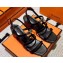 Hermes Eve 60 sandals in calfskin Black (original quality)