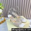 JIMMY CHOO  HEEL  8.5CM Saeda white crystal-embellished leather sandals 2024
