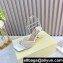 JIMMY CHOO  HEEL  8.5CM Saeda white crystal-embellished leather sandals 2024