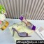 JIMMY CHOO  HEEL 8.5CM Saeda Purple Satin Sandals with Crystal Embellishment 2024