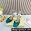 JIMMY CHOO  HEEL 8.5CM Saeda Green Satin Sandals with Crystal Embellishment 2024